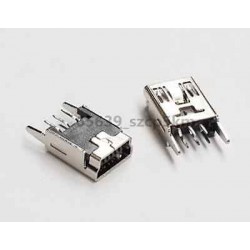 Mini USB Type B Female 5...